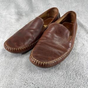 Johnston and Murphy Shoes Men’s Size 9.5M Brown Loafers Whipstitch Venetian